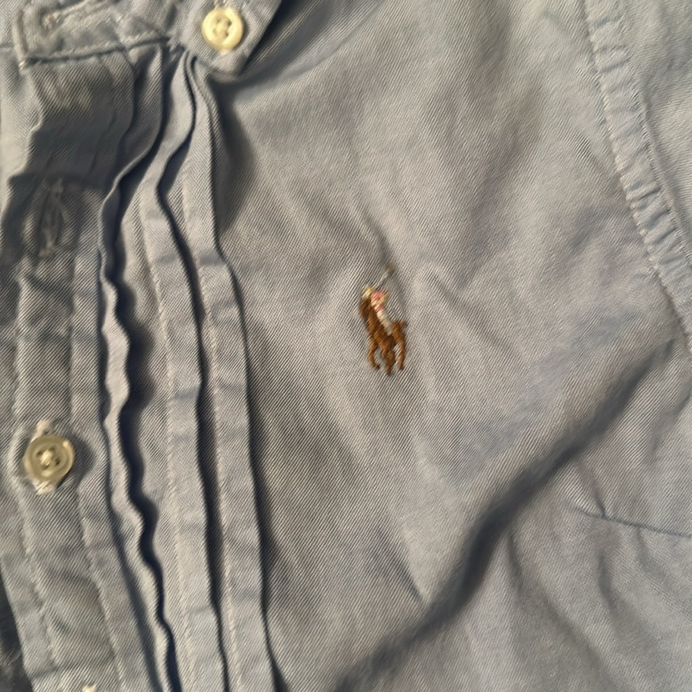 Ralph Lauren girls cotton oxford shirtdress size 8 - Picture 4 of 7